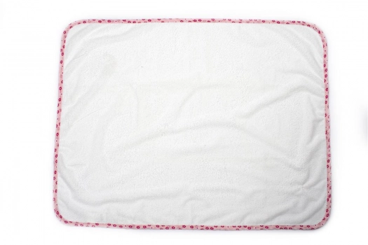 Σελτεδάκι Αδιάβροχο Βαμβακερό 50x80εκ. Λευκό- Κοραλί Floral 61 DimCol