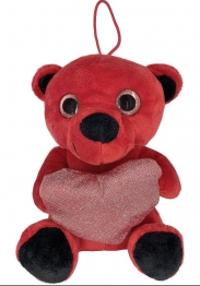 Αρκουδάκι Λούτρινο Κόκκινο Με Καρδιά 20εκ. Toy Markt 79-480
