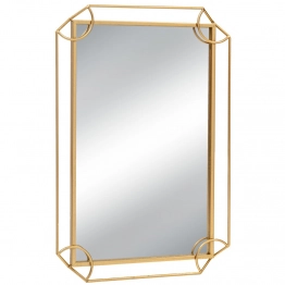 Καθρέπτης Τοίχου Μεταλλικός Χρυσός 60x4x90εκ. iliadis 89211