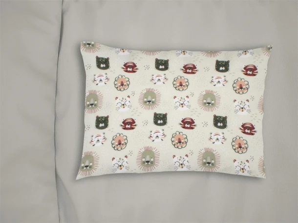 Μαξιλαροθήκη Bebe Βαμβακερή 35x45εκ. Big Cats 27 Light Olive DimCol