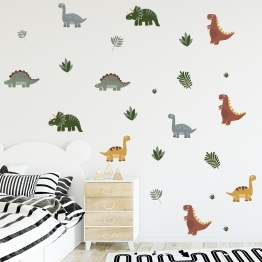 Αυτοκόλλητα Τοίχου Mini Dinosaurs 80x89εκ. Sipo SIP-WS63051