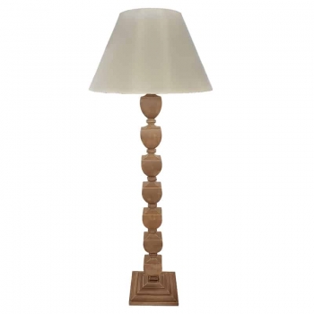 Φωτιστικό Επιδαπέδιο Ξύλινο Natural-Λευκό 25x25x155εκ. Art Et Lumiere 11425