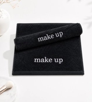 Πετσέτα Βαμβακερή Make Up New 30x30εκ.-500gr/m2 Plain Line Black