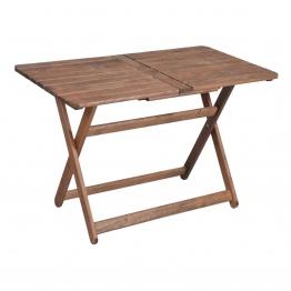 Τραπέζι Retto pakoworld μασίφ ξύλο οξιάς καρυδί εμποτισμού 140x80x71εκ