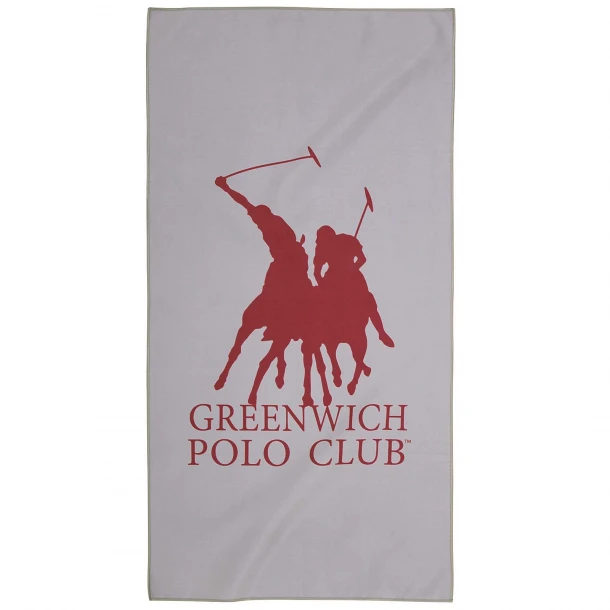 Πετσέτα Γυμναστηρίου Microfiber 45x90εκ. Essential 4187 Grey-Red Greenwich Polo Club