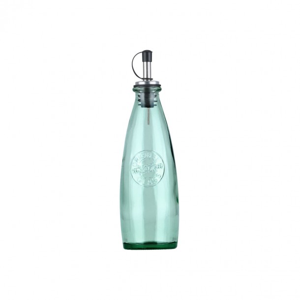 Μπουκάλι Για Λάδι-Ξύδι Γυάλινο Πράσινο 280ml-6,5x6,5x21,3εκ. Evergreen Estia 01-34481