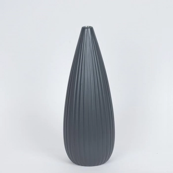 Βάζο Κεραμικό Ανθρακί 13x36εκ. ESTHETI 752-20396