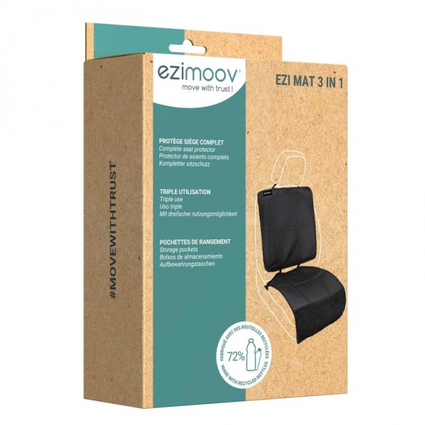 Ezi – Mat 3 σε 1 Για Κάθισμα Αυτοκινήτου Polyester Μαύρο 123x48,5εκ. Ezimoov EZ-1201