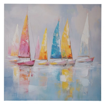 Πίνακας Καμβάς Sail Boats 80x80εκ. iliadis 92703