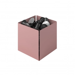 Θήκη Για Κάψουλες Του Καφέ Ανοξείδωτη Matt Pink 13x13x13εκ. Pam & Co 116-303