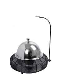 Επιτραπέζιο Θερμαινόμενο Σκεύος Μαύρο Chaffing Dish Gel Wax ESPIEL 50x50x42-69εκ.-6lt TAF107