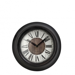 Ρολόι Τοίχου Polyresin Μαύρο ESPIEL 23,2x5,4x23,2εκ. ROL604