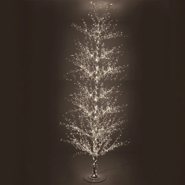 Χριστουγεννιάτικο Δέντρο Λευκό 380εκ. Φωτιζόμενο Με 2080 Λευκά Led iliadis 90825