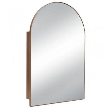 Καθρέπτης Τοίχου Μεταλλικός Χρυσός Με Ντουλάπι & Ράφια 46x12,5x70,5εκ. iliadis 92948