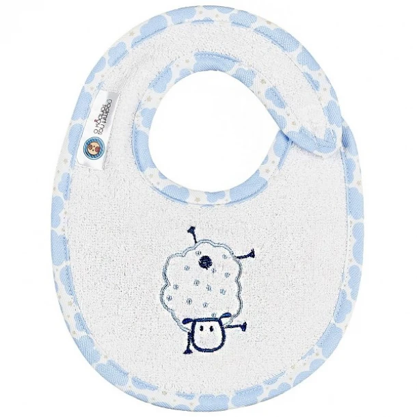 Σαλιάρα Βαμβακερή Μικρή Sheep Σιέλ 18192