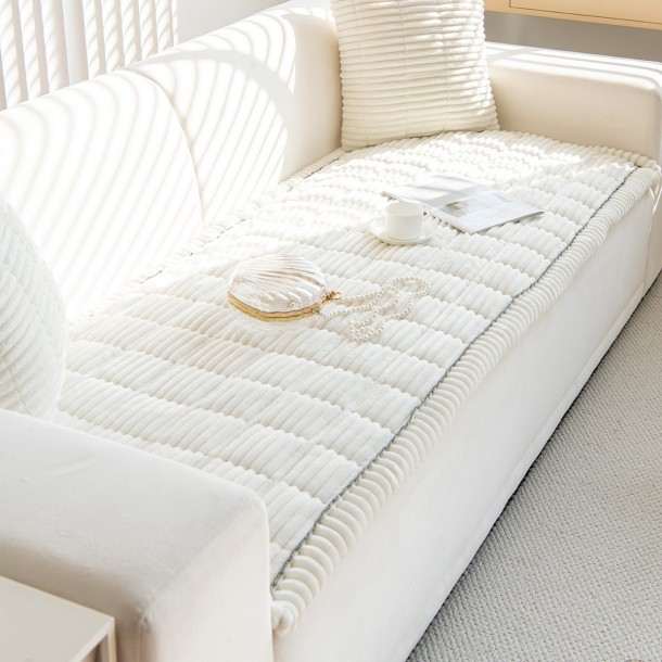 Ανώστρωμα Για Τριθέσιο Καναπέ Fleece 70x210εκ. Aspen Ecru Melinen 20005218