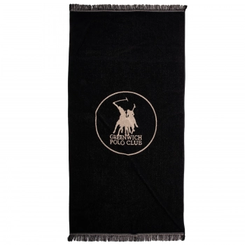 Πετσέτα Θαλάσσης Βαμβακερή 90x180εκ. Essential 5239 Black Greenwich Polo Club