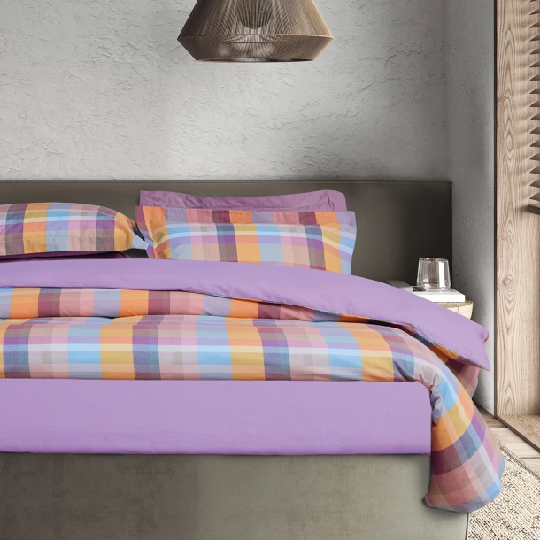Σετ Παπλωματοθήκη Polycotton Μονή 160x240εκ. Casual 5456 Multicolor Das Home