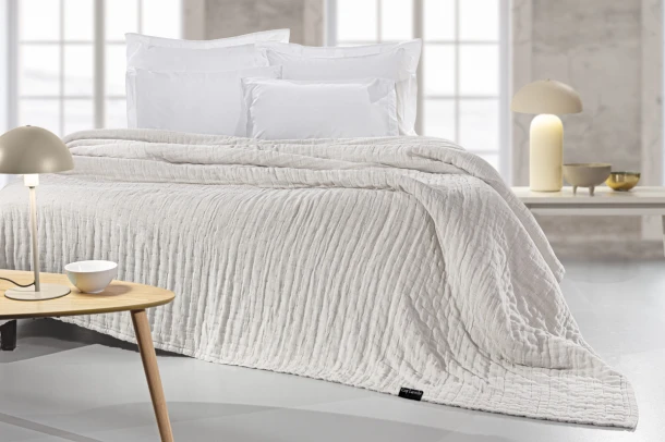 Κουβερλί Βαμβακερό King 270x250εκ. Must Linen-Sand Guy Laroche