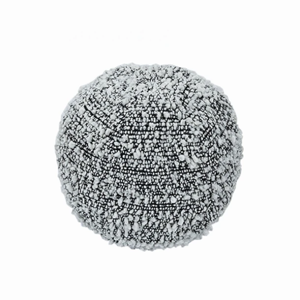 Μαξιλάρι-Πούφ Στρογγυλό Βαμβακερό Λευκό-Μαύρο Art Et Lumiere 30εκ. 21981