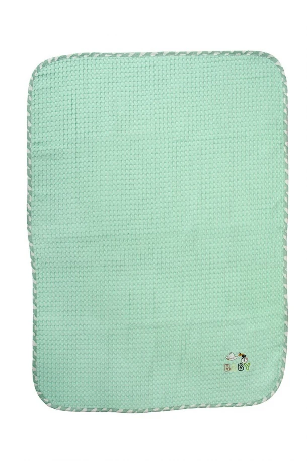 Κουβέρτα Πικέ Κούνιας 100x160εκ. Με Κέντημα Stork 195 Mint DimCol