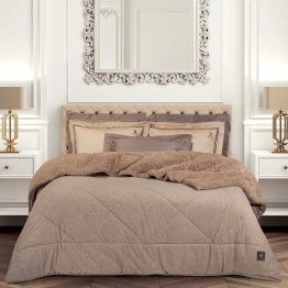 Κουβερτοπάπλωμα Κοτλέ-Sherpa King 240x250εκ. Essential 4437 Taupe Greenwich Polo Club