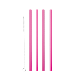 Σετ 12τμχ Καλαμάκια Πλαστικά 21εκ. Με Βουρτσάκι Καθαρισμού Metaltex 16-253135