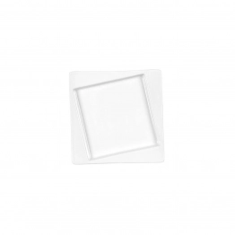 Πιάτο Γλυκού Τετράγωνο Πορσελάνης Λευκό Art Et Lumiere 16x16x2εκ. 06980