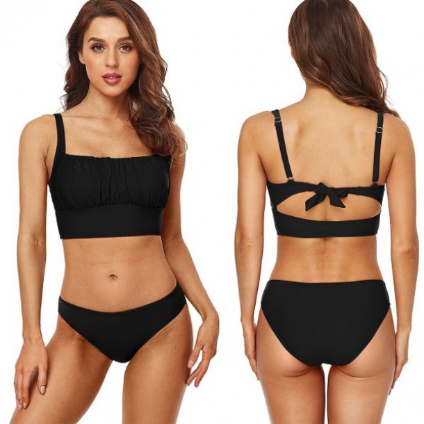 Μαγιό Μπικίνι Surf Top Μαύρο Nylon-Spandex 42-3050 Small