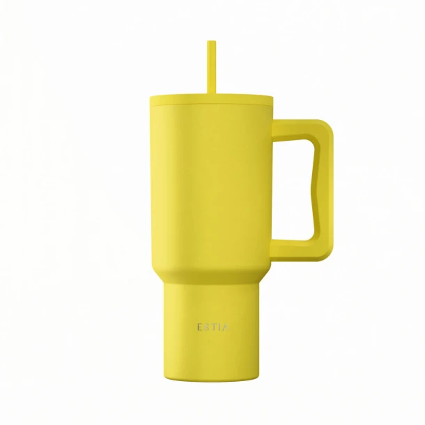Θερμός Ανοξείδωτος Straw Tumbler XL 14,5x10x22,8εκ.-900ml Sunbeam Save The Aegean Estia 01-41496