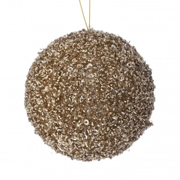 Χριστουγεννιάτικη Μπάλα Polyfoam Σαμπανί Glitter 8εκ. iliadis 83496