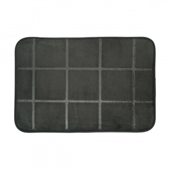 Ταπέτο Μπάνιου Polyester Tiles Μαύρο 40x60εκ. Estia 02-28527