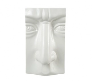 Βάζο Πρόσωπο Κεραμικό Λευκό 15x11,5x23εκ. Zen Collection 24.21.50855