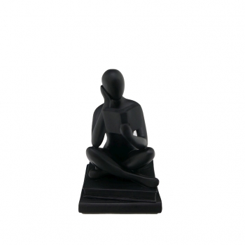 Διακοσμητική Επιτραπέζια Φιγούρα Polyresin Μαύρη ESPIEL 7,5x6x13εκ. FAD223