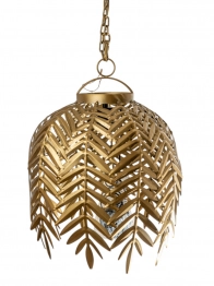 Φωτιστικό Οροφής Μεταλλικό Με Φύλλα Χρυσό 59,5x59,5x55εκ. Zen Collection 24.38.51038