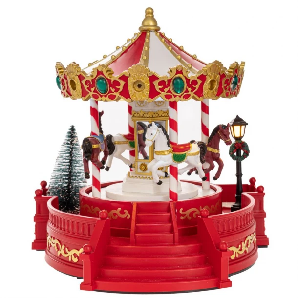 Χριστουγεννιάτικη Παράσταση Polyresin-Πλαστικό Με Φως & Κίνηση 37x20x26εκ. iliadis 90743