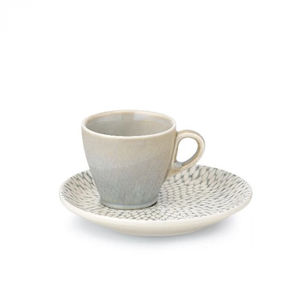 Φλυτζάνι Καφέ 100ml In-glaze Stoneware Porcelain Pearl CRYSPO TRIO 47.160.17