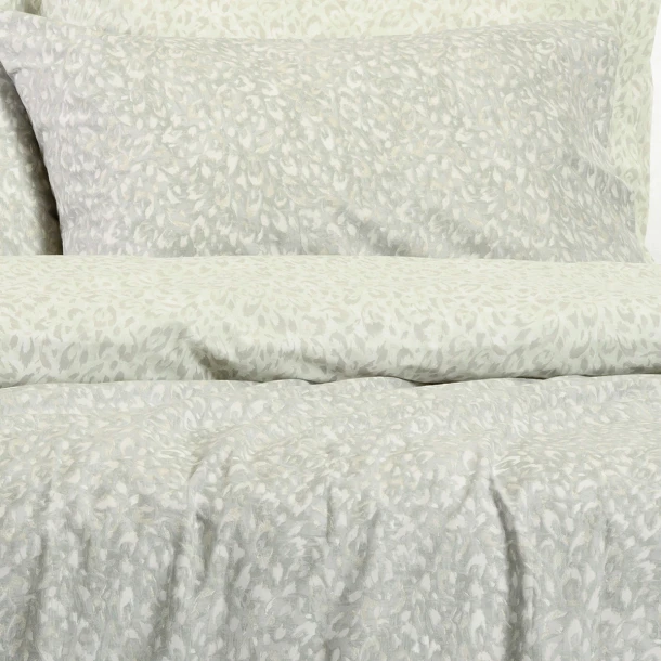 Ζεύγος Μαξιλαροθήκες Polycotton 50x70εκ. Leo Aqua-Grey Casual Line Melinen 20005351