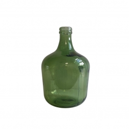 Διακοσμητικό Βάζο Μπουκάλι Γυάλινο Πράσινο Διαφανές 26x42εκ. Vetro MSA 20-31-885