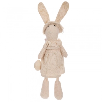 Λαγουδίνα Υφασμάτινη Μπεζ Με Φόρεμα & Καπέλο 29x16,5x64εκ. iliadis 89600