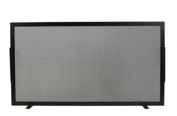 Προστατευτική Μπάρα Τζακιού Σιδερένια Μασίφ 90x50εκ. Black