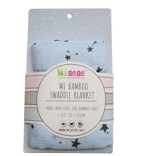 Μουσελίνα Bamboo 120x100εκ. Πολλαπλών Χρήσεων Σιέλ Minene MN23122