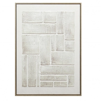 Πίνακας Χειροποίητος Καμβάς Mdf-Ps Plastic Λευκός ESPIEL 50x3x70εκ. FAL328