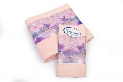 Σετ Πετσέτες 2τμχ Βαμβακερές Dreaming Unicorn 320 Pink DimCol