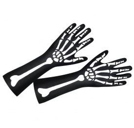 Ζεύγος Γάντια Σκελετός Μακριά 38εκ. CARNAVALista 3-2384