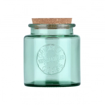 Δοχείο Αποθήκευσης Γυάλινο Πράσινο 500ml-10x10x12,4εκ. Evergreen Estia 01-34436