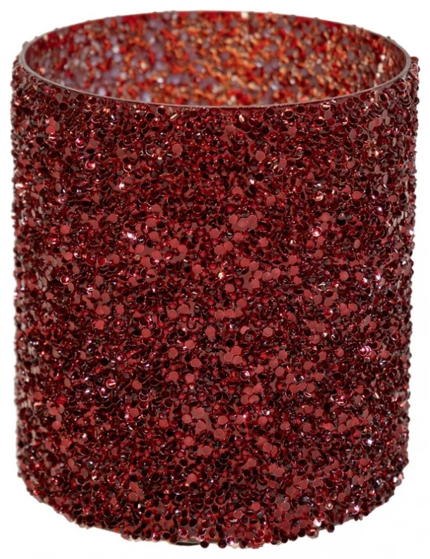 Κηροπήγιο Γυάλινο 11x12,5εκ. Strass Silver Art Et Lumiere 30546