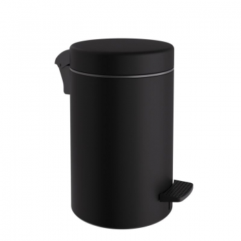 Καλάθι Απορριμμάτων 10lt-Φ20x37εκ. Soft Close Ανοξείδωτο Matte Black Pam & Co 2037-403
