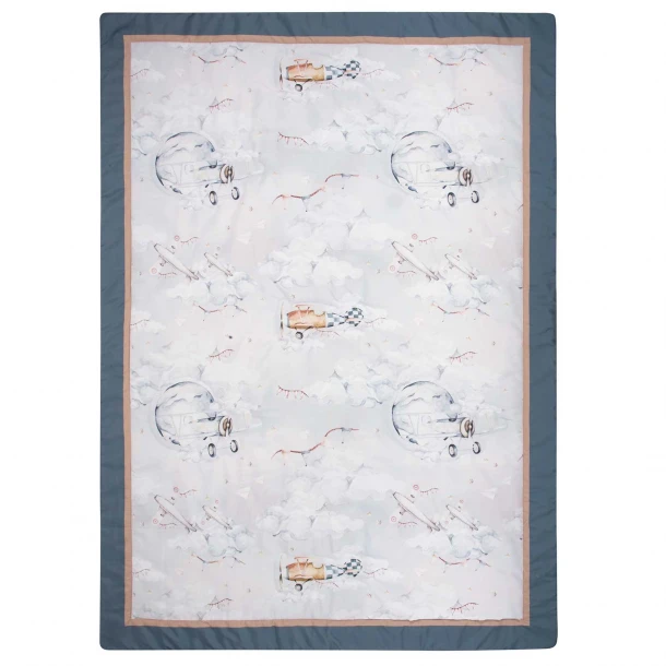 Κουβερλί 2 Όψεων Microfiber Κούνιας 110x150εκ. Essential Baby 8852 Γκρι Greenwich Polo Club