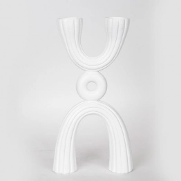 Κηροπήγιο Polyresin Λευκό 17x5,5x32,5εκ. ESTHETI 752-26014